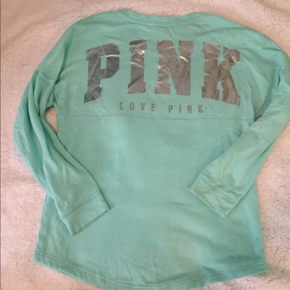 MINT GREEN PINK CREW NECK